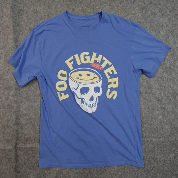 Foo Fighters Shirt Womens Small Medium Band Tee Concert Blue Graphic - Picture 1 of 7